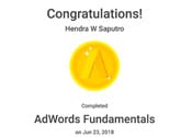Sertifikat Ujian Google Ads Hendra (Adwords)